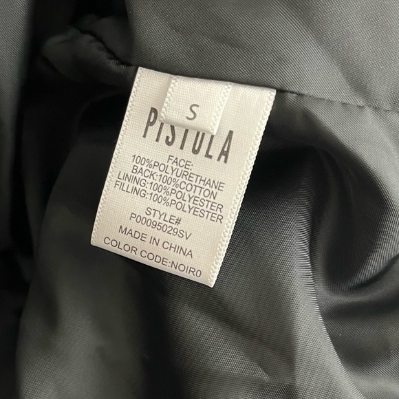 Pistola Callista Long Sleeve Puffer Jacket Vest Size Small NWT Black Noir - Picture 7 of 10